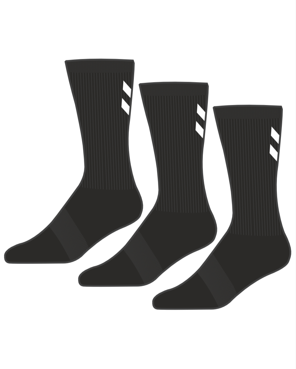 3-Pares Calcetines Chevron Negro FCH